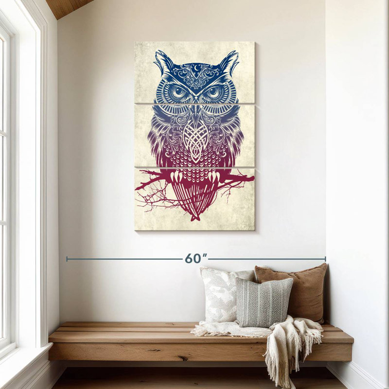 Brampt Warrior Owl, 45'' H x 28'' W
