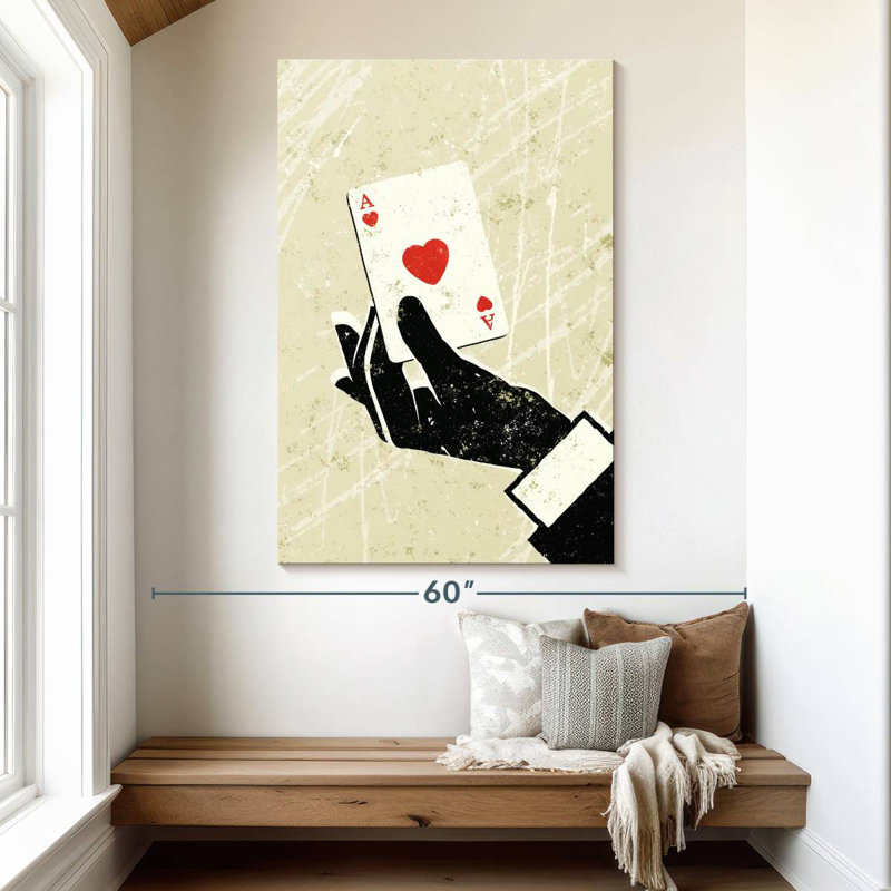 Carte de jeu Sce Ace Of Hearts, H 51 po x l 34 po