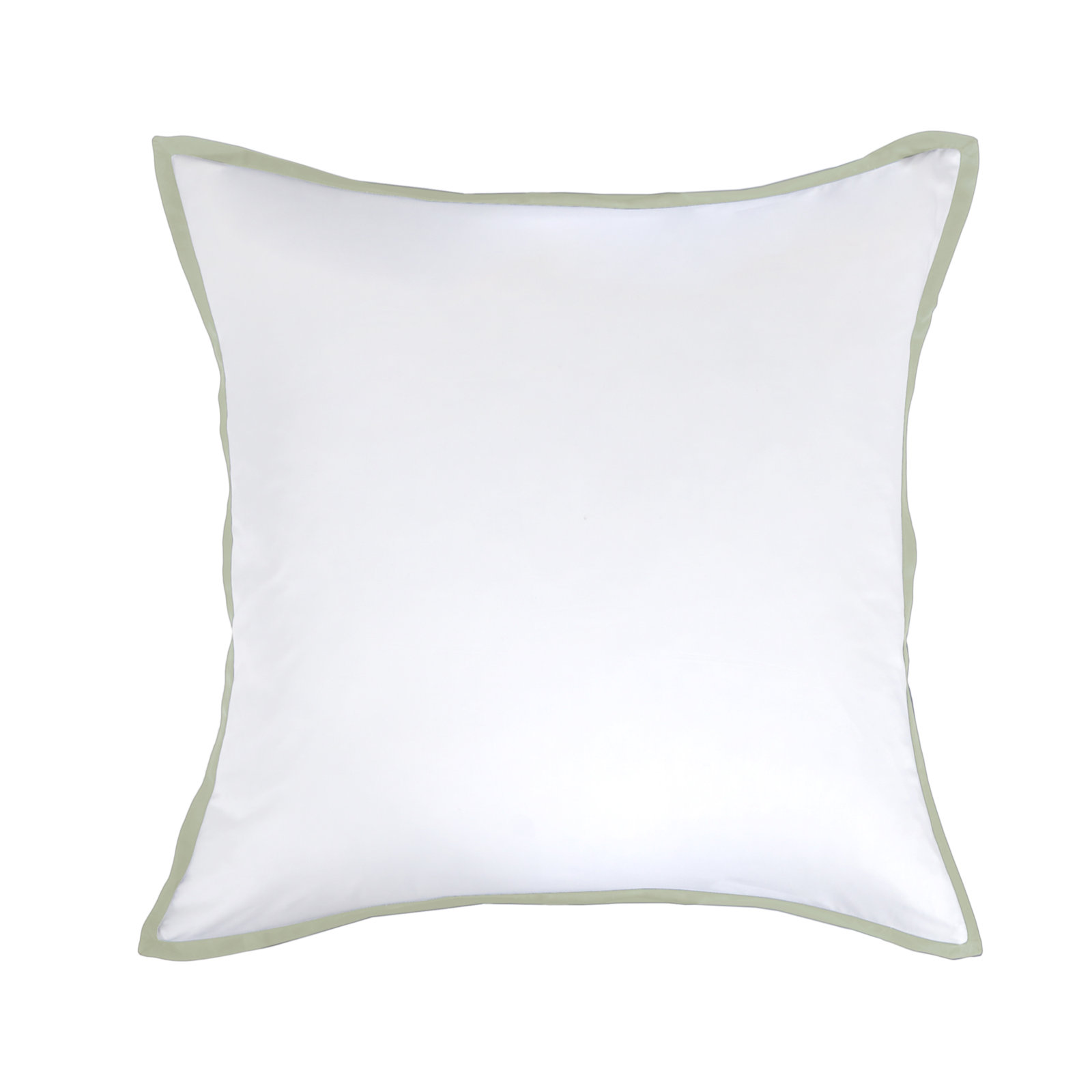 Langston Sateen Pillow Sham, White/Seaglass