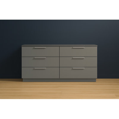 Oniskey 6-Drawer Dresser Gray