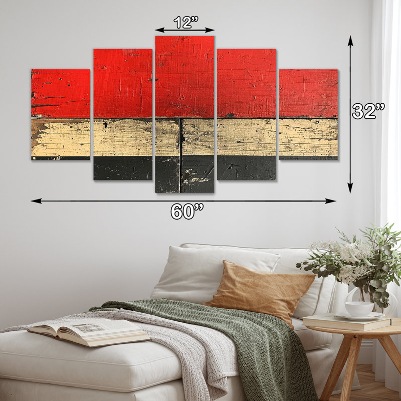 Sherwood - Minimalism Wall Art 5 Piece, 32" H x 60" W