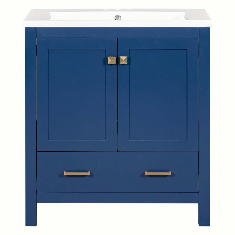 Base de meuble-lavabo simple 29,4 po seulement, Bleu