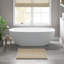 Tapis de bain réversible naturel 17 x 24 po, 3000 g/m², 100 % coton, confortable et antidérapant, à poils moyens de 0,5 po.