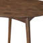 Ensemble de salle à manger Merton pour 4 personnes, style moderne du milieu du siècle, en bois d'hévéa, hauteur de comptoir, avec tabourets rembourrés et table ronde en placage de bois.