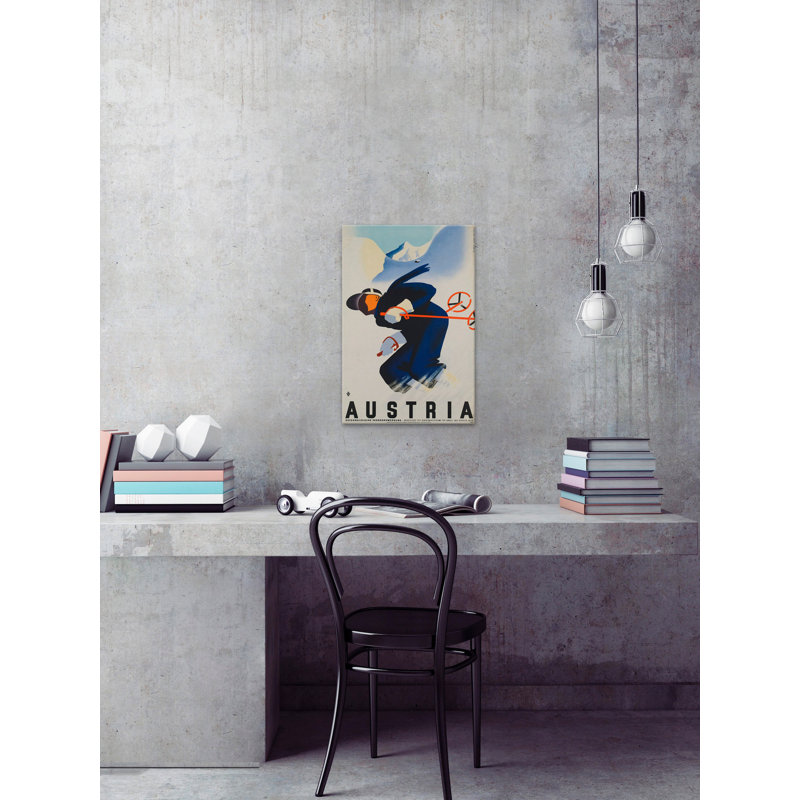 «», affiche rétro sur toile tendue Austria, H 60 po x l 40 po