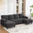 103.5"W 4-Piece Upholstered Sectional-165286403