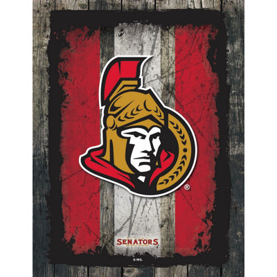 NHL Team Logo Wrapped Canvas Print