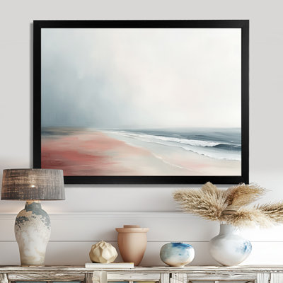 «Summer Beach Waves Shoreline In Prince Edward Island», art mural sur toile, abstrait blanc