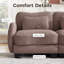 Rosman Oversized Chenille 4-Seater Sofa with Lumbar Pillows, Deep Cushioned Seats, Curved Arms, and Easy Modular Assembly-133650878