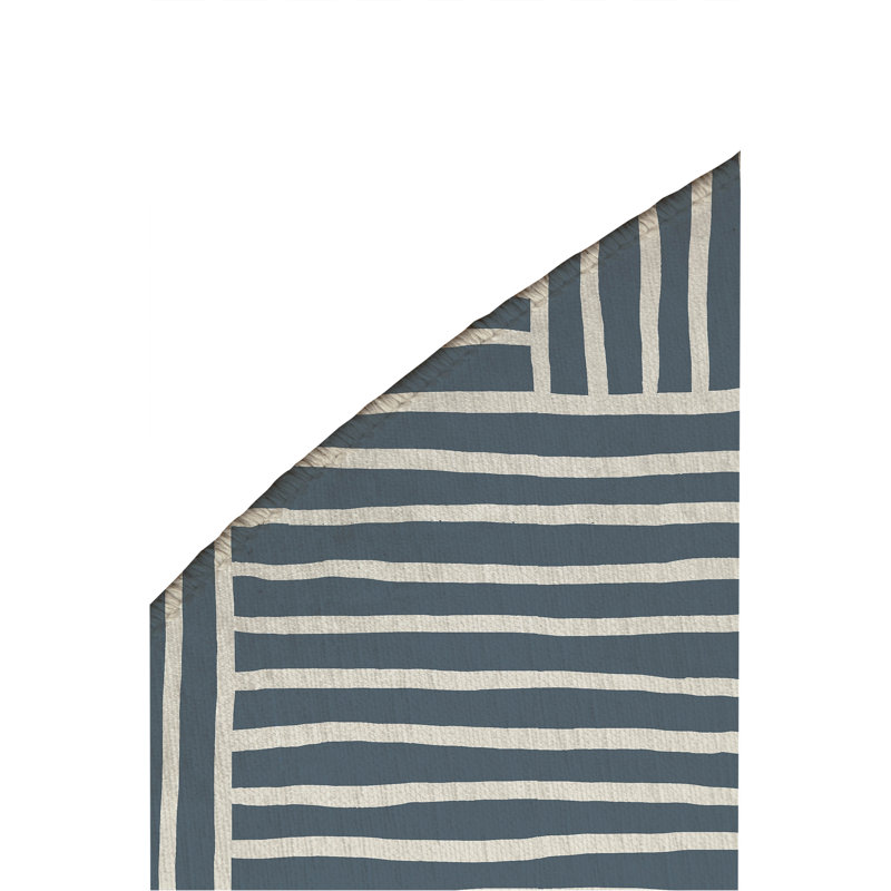 Grid Puz Non-Slip Outdoor Rug, Round 5'