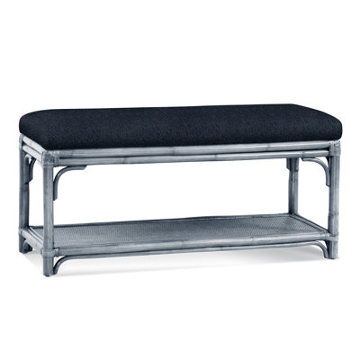 Summer Retreat Wicker Shelf Storage Bench