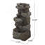 Fontaine d'extérieur Candler, gris pierre, APACHE 4 TIER Fountain