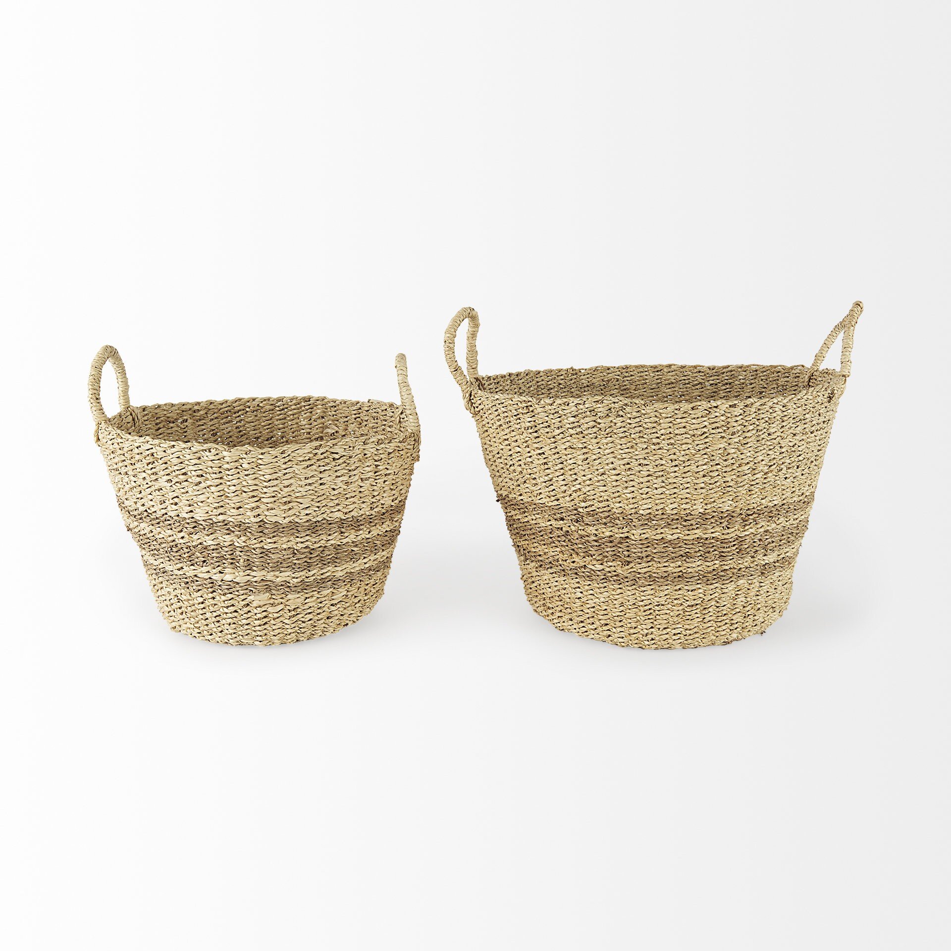 Bayou Breeze 2 Piece Seagrass Basket Set | Wayfair