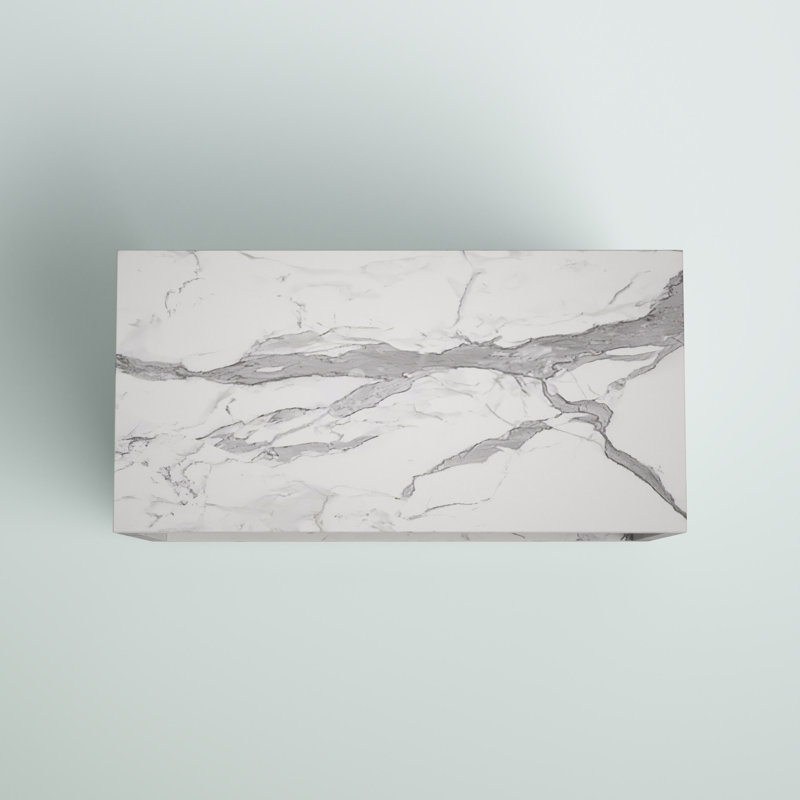 Albury Coffee Table, White Faux Marble