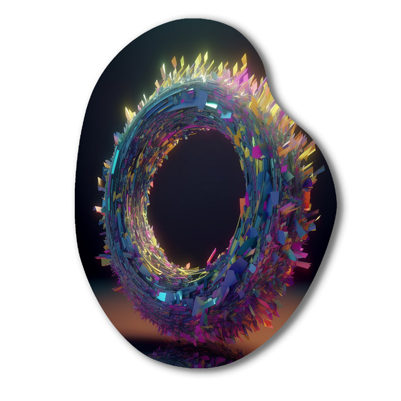 Bunton - Art mural asymétrique en forme de poire en spirale abstraite, H 38 po x l 28 po