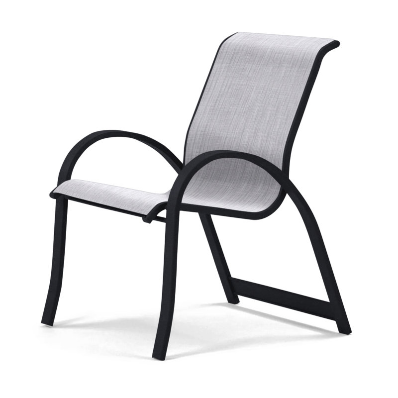 Fauteuil de salle à manger empilable Hiraku, Bijou, Noir
