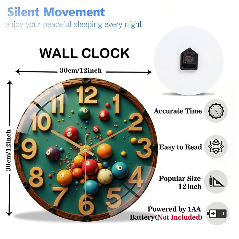 Horloge murale 12 po