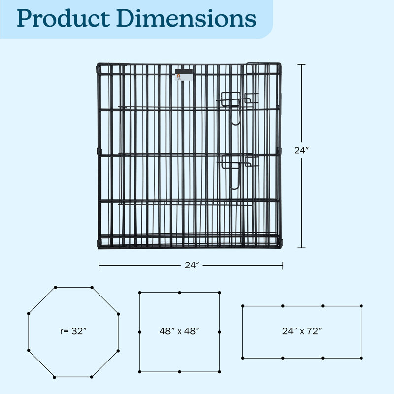 PETMAKER Indoor/Outdoor Foldable Dog Playpen, 24" H x 192" W
