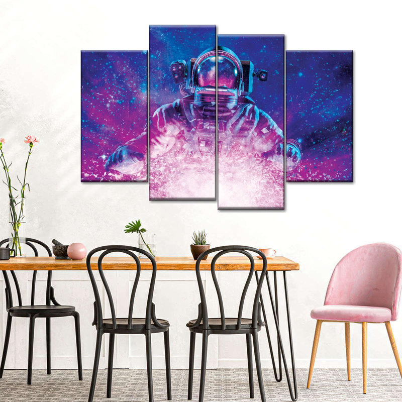 Impression sur toile cosmique mauve I, H 42 po x l 68 po x P 1,25 po