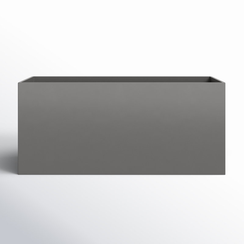 Cogburn Belmont Rectangle Planter Box, 16" H x 36" W x 16" D, Gray