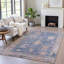 Tapis bleu intérieur / extérieur lavable à la machine Xhevrie-111825118