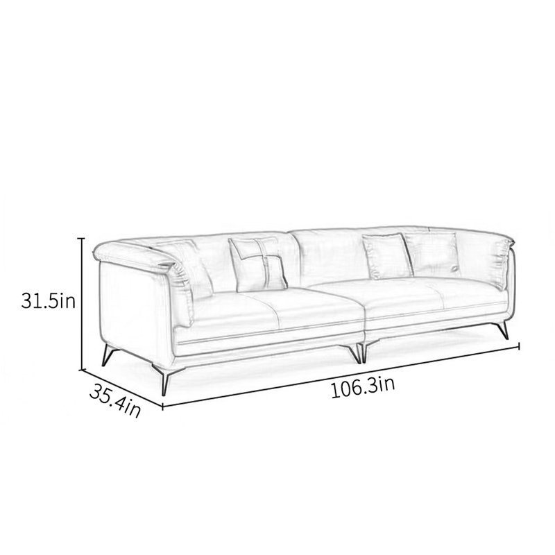 Canapé de bureau Business, 4, H 31,5 po x l 106,3 po x P 35,4 po