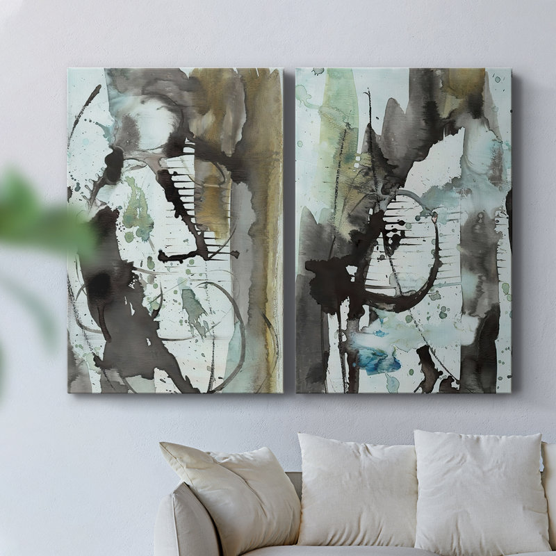 «Lyrical Abstract I», toile tendue avec châssis de qualité supérieure, prête à être accrochée, H 36 po x l 48 po