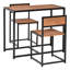 Ensemble de table de salle à manger industriel 3 pièces pour 2 personnes, table de cuisine et chaises, ensembles de salle à manger pour petits espaces HOMcom