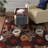 Cashion High Lo Flower with Leaf Pattern Performance Brown Rug-29424994