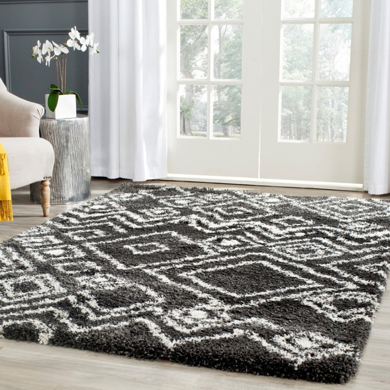 Ritney Sgb-Belize Shag Performance Geometric Rug, Rectangle 3' x 5'