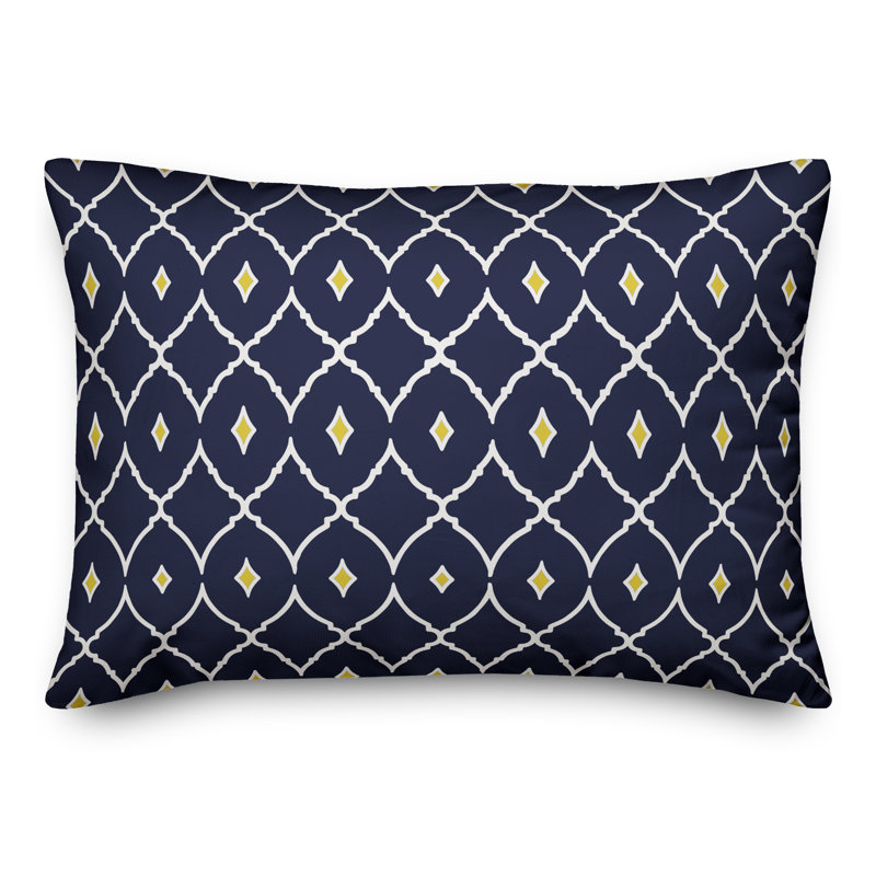  Coussin Diamond, Bleu / blanc