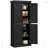 Freestanding Kitchen Cupboard with 4 Doors and Adjustable Shelves-1528592798