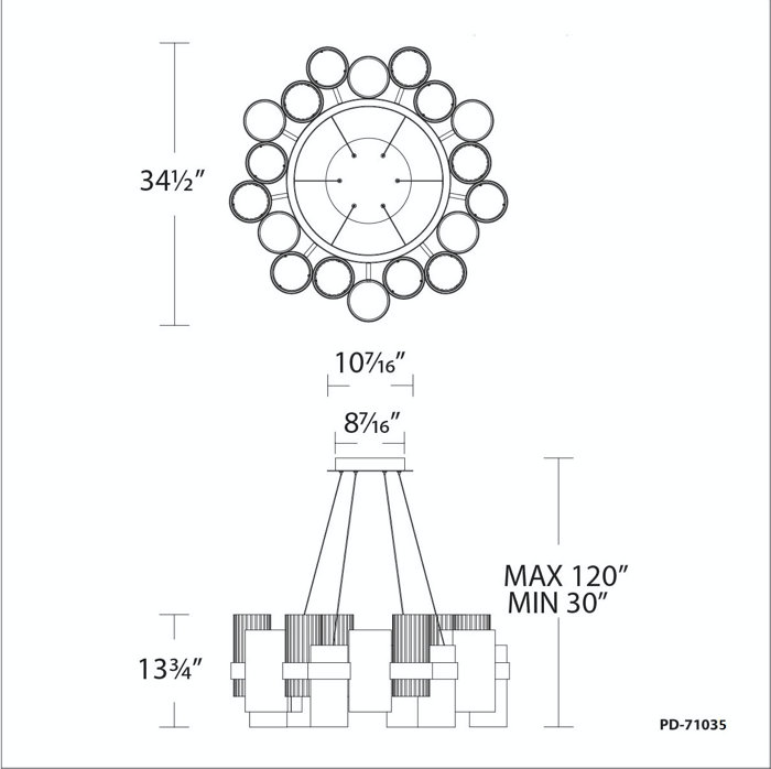Harmony 18 - Light Dimmable LED Wagon Wheel Chandelier