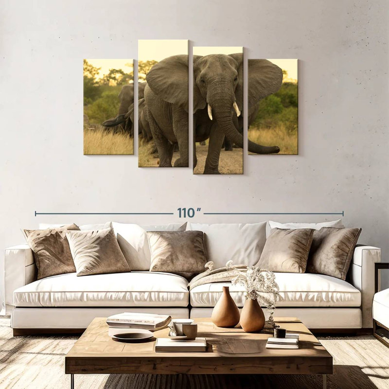 Brampt The Elephant Walk, 48" H x 75" W