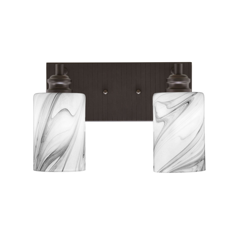 Éclairage pour meuble-lavabo à 2 lumières As munn, Nickel brossé