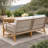 Latechia 56'' Wide L-Shaped Teak Loveseat with Cushions