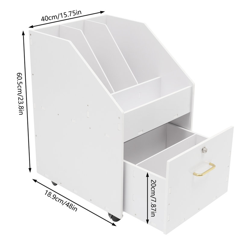 Maydean 15.75'' Wide 1 -Drawer Mobile File Cabinet