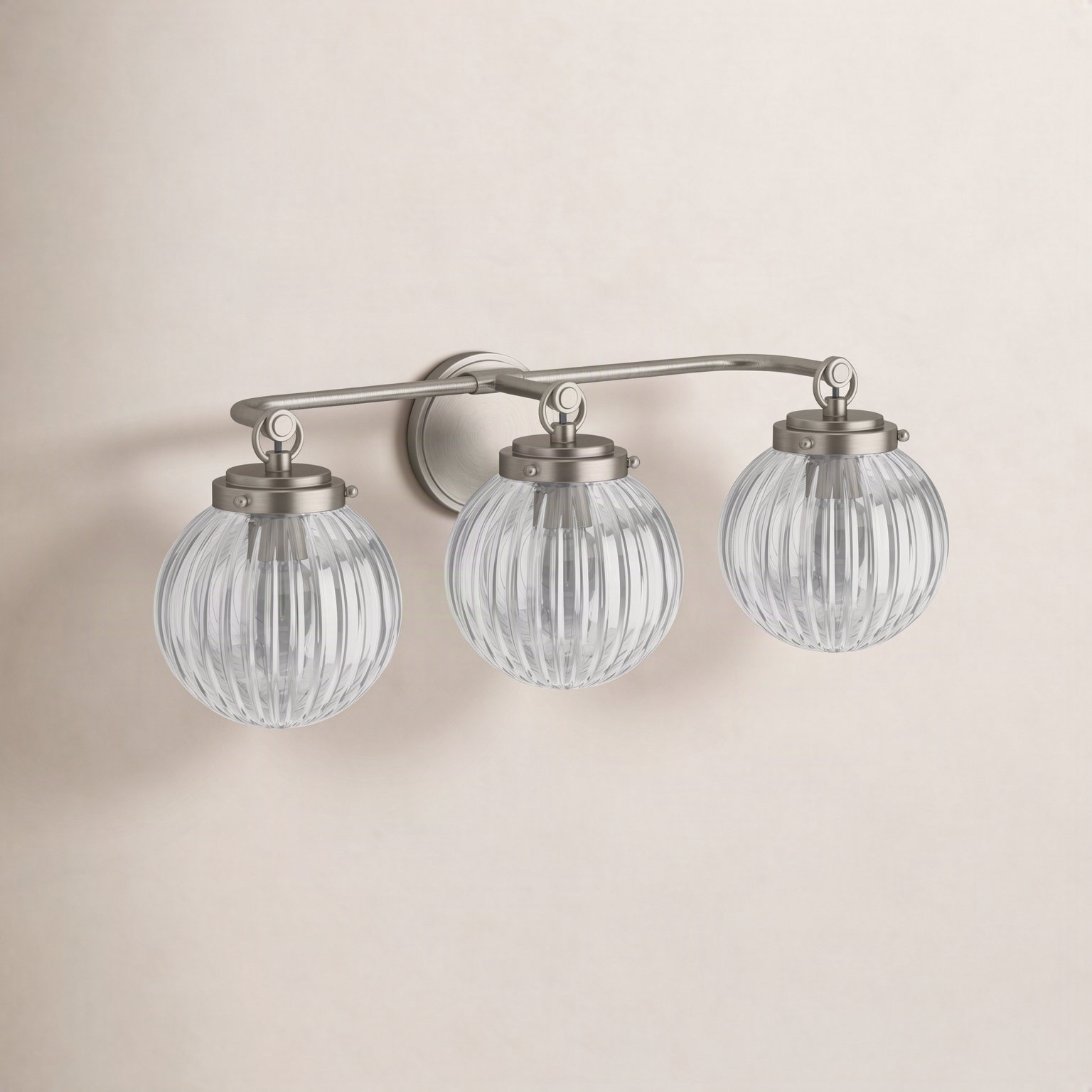 Embra 3-Light Armed Sconce, Brushed Nickel