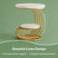 Table de chevet, table de bout, table d'appoint, canapé rond en faux marbre
