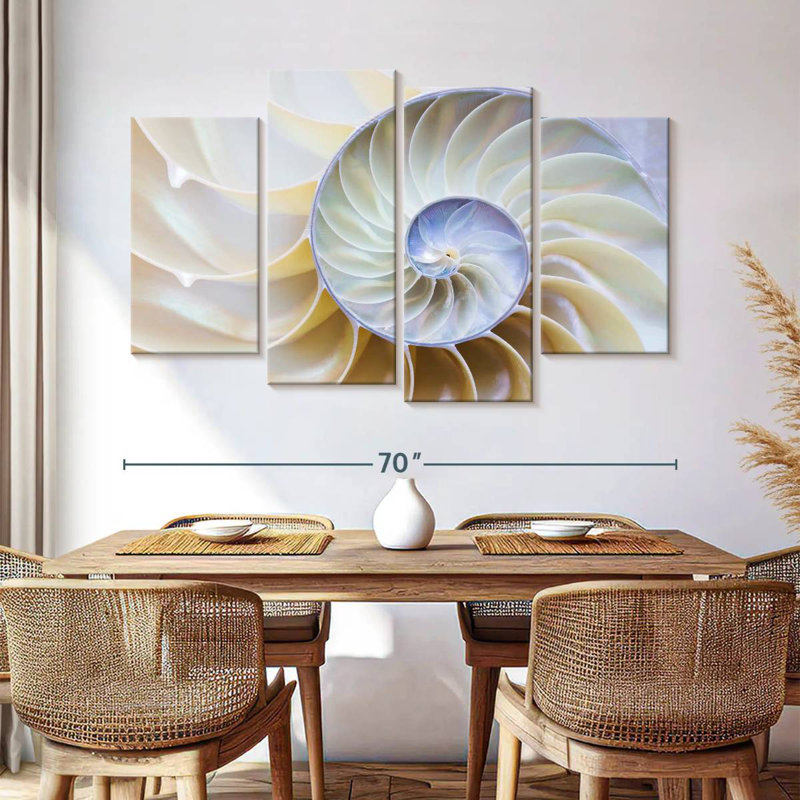 Empty Nautilus Shell, 42" H x 68" W