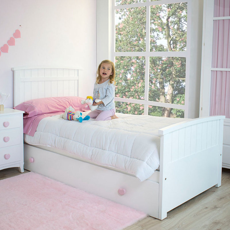Gaspar Standard with Trundle Included, European Single (90 x 200cm)