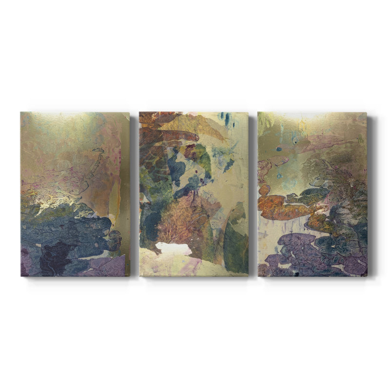 «Monet's Landscape I», toile tendue sur mesure - 3 pièces, H 12 po x l 24 po