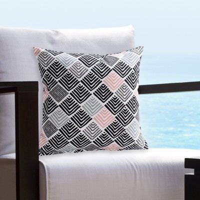 Boomerang Geometric Outdoor Throw Pillow