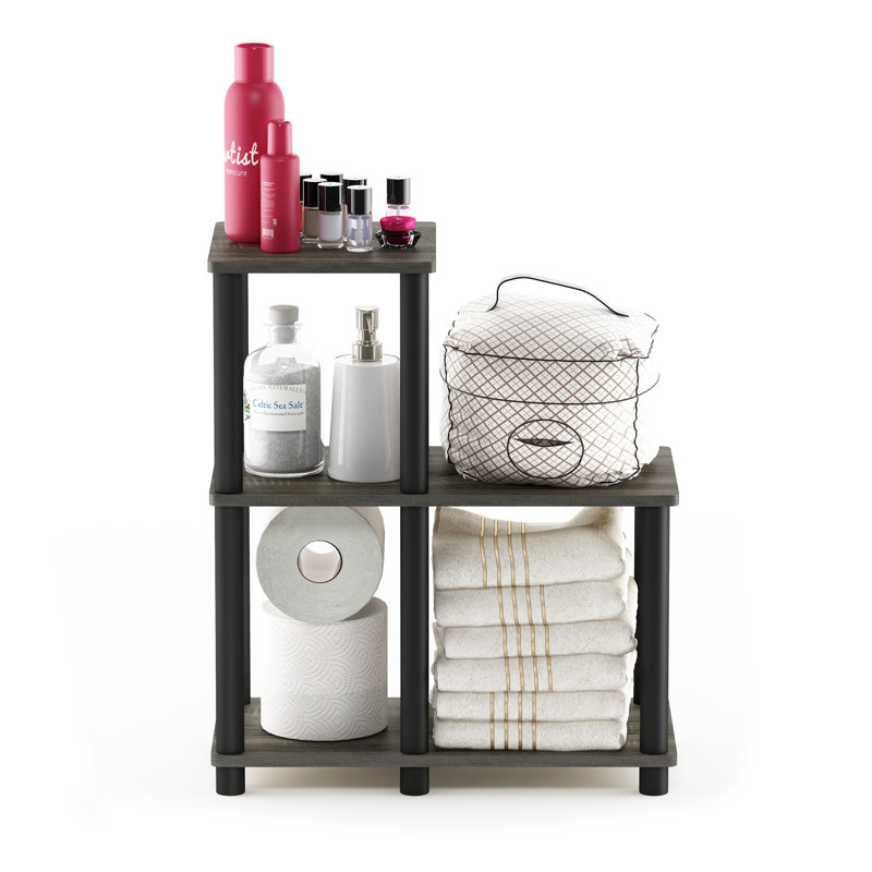 Asid Step Bookcase, French Oak Gray/Black