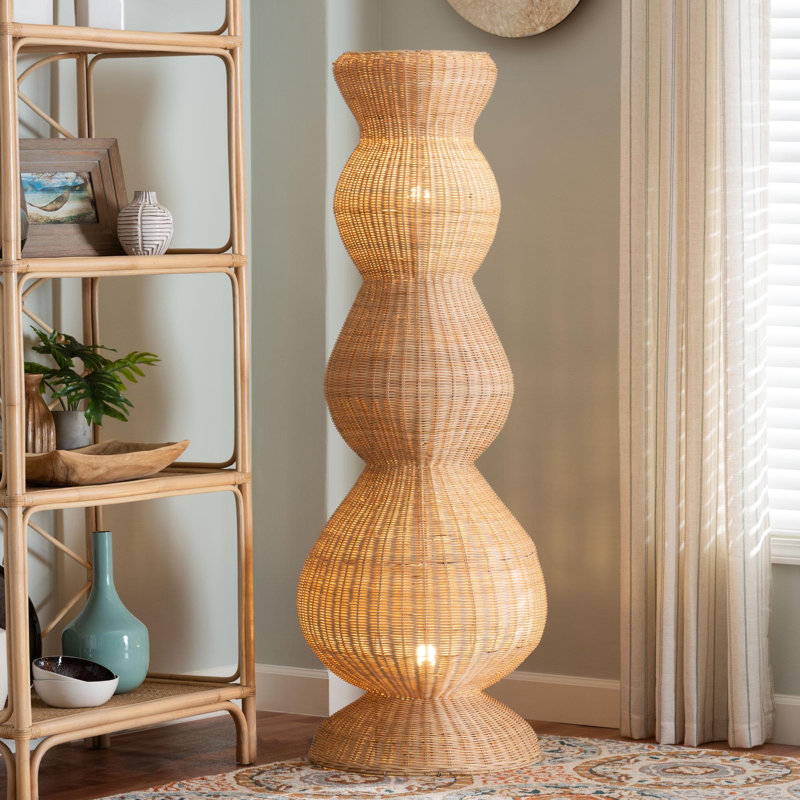 Blanche Natural Rattan Floor Lamp
