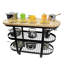 Gourmet Kitchen Cart with Butcher Block Top