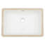 Lavabo de salle de bain encastré en céramique blanche 18 "x 12" avec trop-plein - Design épuré, teinture pour la maison et résistance aux acides rectangulaire à différents endroits