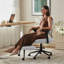 Fauteuil de méditation ergonomique avec dossier et accoudoirs pliables - Fauteuil de bureau réglable à pieds croisés avec anneau de pied pivotant à 360 °, roues pour le yoga, foyer et TDAH, gris-363295116