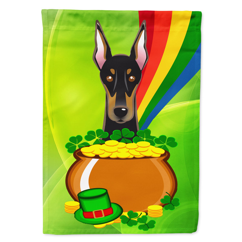 Drapeau de jardin Arella St. Patrick's, Doberman