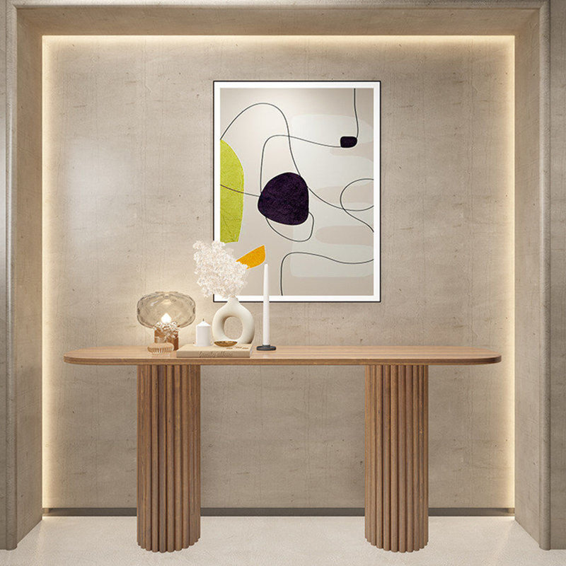 Console de style nordique simple et moderne, H 31,5 po x l 70,9 po x P 13,8 po, Naturel